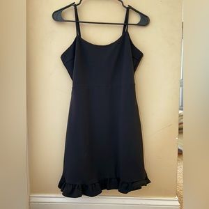 Black Lulus dress with ruffles at bottom!